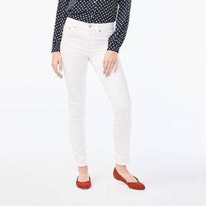 J Crew Factory 8” mid rise white skinny jean NWT